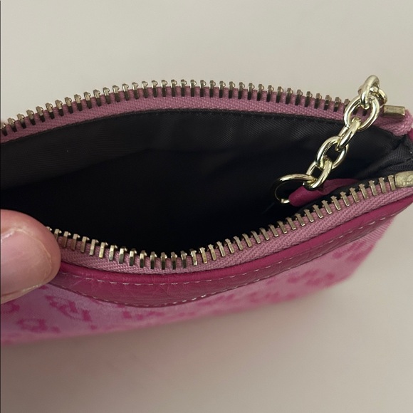 Dooney & Bourke Pink Wristlet with Gold Chain - Picture 2 of 3